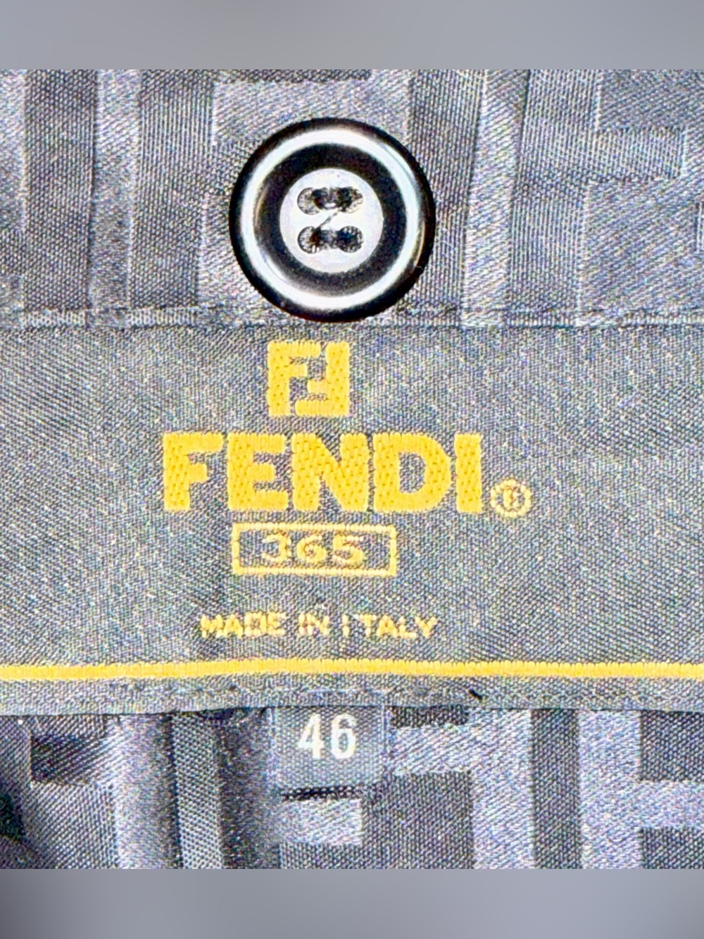 FENDI ZUCCA MONOGRAM BLACK TRENCH COAT - Picture 8 of 8